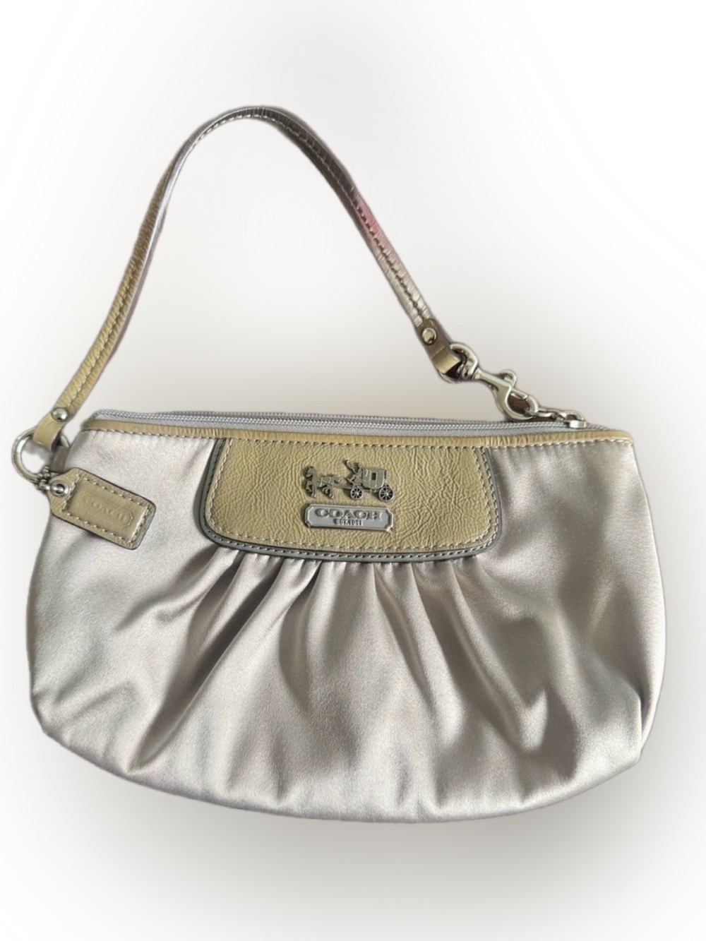 Y2K Coach Madison Pleated Satin Wristlet